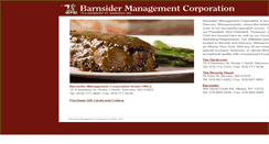 Desktop Screenshot of barnsiderrestaurants.com