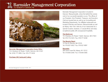 Tablet Screenshot of barnsiderrestaurants.com